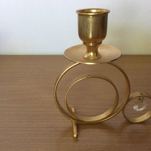 Copper candle stick holder home decoration 4.5" circles - Picture 2 of 4